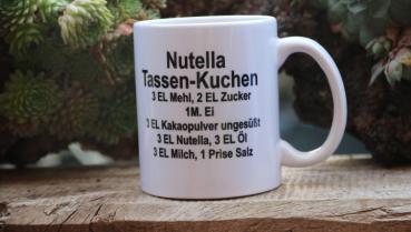 Weiße Tasse Nutellakuchen